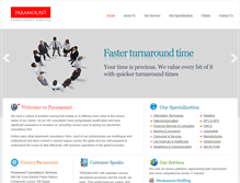 Tablet Screenshot of paramountjobs.in